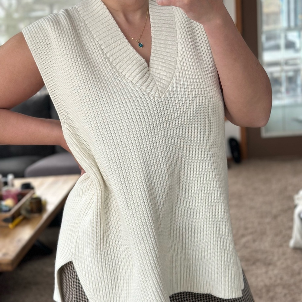Knitted Oversized Vest Sweater Blogger Favorite